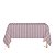 Toalha de Mesa Retangular em Tecido Jacquard Rosa Envelhecido Listrado Tradicional - Imagem 1
