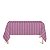 Toalha de Mesa Retangular em Tecido Jacquard Rosa Pink Chiclete Listrado Tradicional - Imagem 1