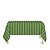 Toalha de Mesa Retangular em Tecido Jacquard Verde Listrado Tradicional - Imagem 1