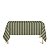Toalha de Mesa Retangular em Tecido Jacquard Verde Musgo Listrado Tradicional - Imagem 1
