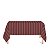 Toalha de Mesa Retangular em Tecido Jacquard Vermelho e Preto Listrado Tradicional - Imagem 1