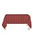 Toalha de Mesa Retangular em Tecido Jacquard Vermelho Listrado Tradicional - Imagem 1