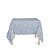 Toalha de Mesa Quadrada em Tecido Jacquard Azul Bebê Medalhão Tradicional - Imagem 1