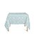 Toalha de Mesa Quadrada em Tecido Jacquard Azul e Prata Frozen Medalhão Tradicional - Imagem 1