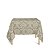 Toalha de Mesa Quadrada em Tecido Jacquard Bege Escuro (Fendi) Medalhão Tradicional - Imagem 1