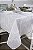 Toalha de Mesa Quadrada em Tecido Jacquard Branco Medalhão Tradicional - Imagem 2