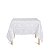 Toalha de Mesa Quadrada em Tecido Jacquard Branco Medalhão Tradicional - Imagem 1