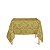 Toalha de Mesa Quadrada em Tecido Jacquard Dourado Ouro Vibrante Medalhão Tradicional - Imagem 1