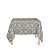 Toalha de Mesa Quadrada em Tecido Jacquard Marrom Acinzentado e Bege Medalhão Tradicional - Imagem 1