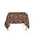 Toalha de Mesa Quadrada em Tecido Jacquard Marsala e Bege Medalhão Tradicional - Imagem 1