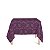 Toalha de Mesa Quadrada em Tecido Jacquard Pink e Preto Medalhão Tradicional - Imagem 1