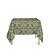 Toalha de Mesa Quadrada em Tecido Jacquard Verde Musgo Medalhão Tradicional - Imagem 1