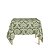 Toalha de Mesa Quadrada em Tecido Jacquard Verde Pistache Medalhão Tradicional - Imagem 1