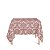Toalha de Mesa Quadrada em Tecido Jacquard Vermelho com Dourado Medalhão Tradicional - Imagem 1