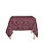 Toalha de Mesa Quadrada em Tecido Jacquard Vinho Marsala Medalhão Tradicional - Imagem 1