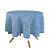 Toalha de Mesa Redonda em Tecido Jacquard Azul Piscina Medalhão Tradicional - Imagem 1
