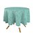 Toalha de Mesa Redonda em Tecido Jacquard Azul Tiffany Medalhão Tradicional - Imagem 1