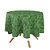 Toalha de Mesa Redonda em Tecido Jacquard Verde Medalhão Tradicional - Imagem 1