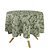 Toalha de Mesa Redonda em Tecido Jacquard Verde Pistache Medalhão Tradicional - Imagem 1
