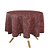 Toalha de Mesa Redonda em Tecido Jacquard Vermelho e Preto Medalhão Tradicional - Imagem 1