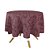 Toalha de Mesa Redonda em Tecido Jacquard Vinho Marsala Medalhão Tradicional - Imagem 1