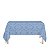 Toalha de Mesa Retangular em Tecido Jacquard Azul Piscina Medalhão Tradicional - Imagem 1