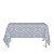 Toalha de Mesa Retangular em Tecido Jacquard Azul Tiffany e Rosa Medalhão Tradicional - Imagem 1