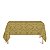 Toalha de Mesa Retangular em Tecido Jacquard Dourado Ouro Vibrante Medalhão Tradicional - Imagem 1