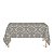 Toalha de Mesa Retangular em Tecido Jacquard Marrom Acinzentado e Bege Medalhão Tradicional - Imagem 1