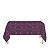 Toalha de Mesa Retangular em Tecido Jacquard Pink e Preto Medalhão Tradicional - Imagem 1