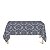 Toalha de Mesa Retangular em Tecido Jacquard Preto Acinzentado e Prata Medalhão Tradicional - Imagem 1