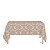 Toalha de Mesa Retangular em Tecido Jacquard Rosa Envelhecido e Dourado Medalhão Tradicional - Imagem 1