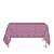 Toalha de Mesa Retangular em Tecido Jacquard Rosa Pink Chiclete Medalhão Tradicional - Imagem 1