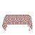 Toalha de Mesa Retangular em Tecido Jacquard Vermelho com Dourado Medalhão Tradicional - Imagem 1