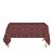 Toalha de Mesa Retangular em Tecido Jacquard Vermelho e Preto Medalhão Tradicional - Imagem 1
