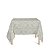 Toalha de Mesa Quadrada em Tecido Jacquard 100% Poliéster Medalhão Bege Marfim - Imagem 1