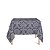 Toalha de Mesa Quadrada em Tecido Jacquard 100% Poliéster Medalhão Cinza Chumbo - Imagem 1