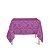 Toalha de Mesa Quadrada em Tecido Jacquard 100% Poliéster Medalhão Pink - Imagem 1