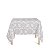 Toalha de Mesa Quadrada em Tecido Jacquard 100% Poliéster Medalhão Prata - Imagem 1