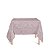 Toalha de Mesa Quadrada em Tecido Jacquard 100% Poliéster Medalhão Rosa Envelhecido - Imagem 1