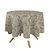 Toalha de Mesa Redonda em Tecido Jacquard 100% Poliéster Medalhão Bege Escuro (Fendi) - Imagem 1