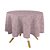 Toalha de Mesa Redonda em Tecido Jacquard 100% Poliéster Medalhão Rosa Envelhecido - Imagem 1
