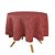 Toalha de Mesa Redonda em Tecido Jacquard 100% Poliéster Medalhão Vermelho - Imagem 1