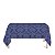 Toalha de Mesa Retangular em Tecido Jacquard 100% Poliéster Medalhão Azul Marinho - Imagem 1