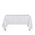 Toalha de Mesa Retangular em Tecido Jacquard 100% Poliéster Medalhão Branco - Imagem 1