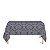 Toalha de Mesa Retangular em Tecido Jacquard 100% Poliéster Medalhão Cinza Chumbo - Imagem 1