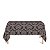 Toalha de Mesa Retangular em Tecido Jacquard 100% Poliéster Medalhão Marrom - Imagem 1