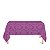 Toalha de Mesa Retangular em Tecido Jacquard 100% Poliéster Medalhão Pink - Imagem 1