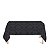 Toalha de Mesa Retangular em Tecido Jacquard 100% Poliéster Medalhão Preto - Imagem 1
