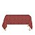 Toalha de Mesa Retangular em Tecido Jacquard 100% Poliéster Medalhão Vermelho - Imagem 1